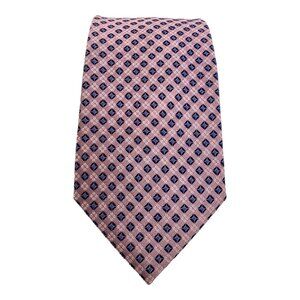 U.S. POLO ASSN. Pink Geometric Polyester Tie HandMade 59"-3" EC